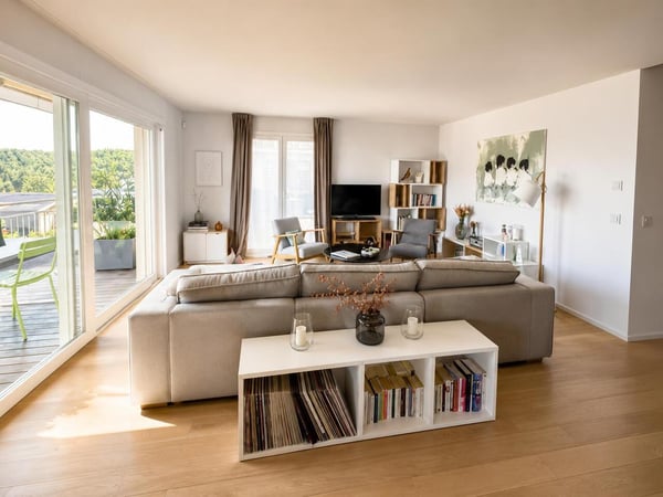 Appartement contemporain 5,5 pièces avec terrasse, jardin Vue Lac 2