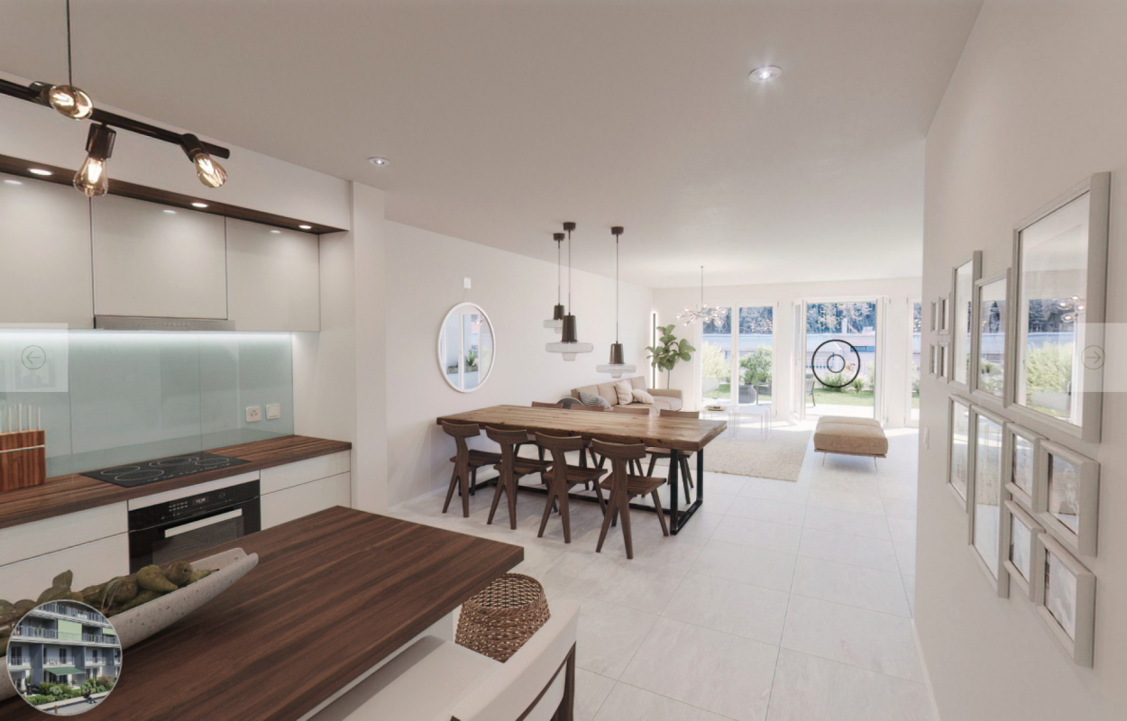 Grand appartement de 5,5 pièces en ville avec jardin et terrasses double