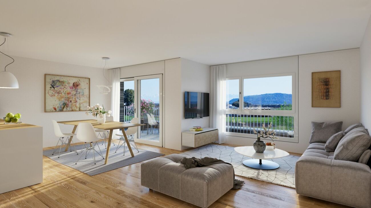 Attique lumineux avec vue sur les Alpes - à 15 min de Neuchâtel