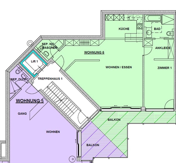 Einmalige Wohnung an sonniger, ruhiger Wohnlage im 1. Obergeschoss 12