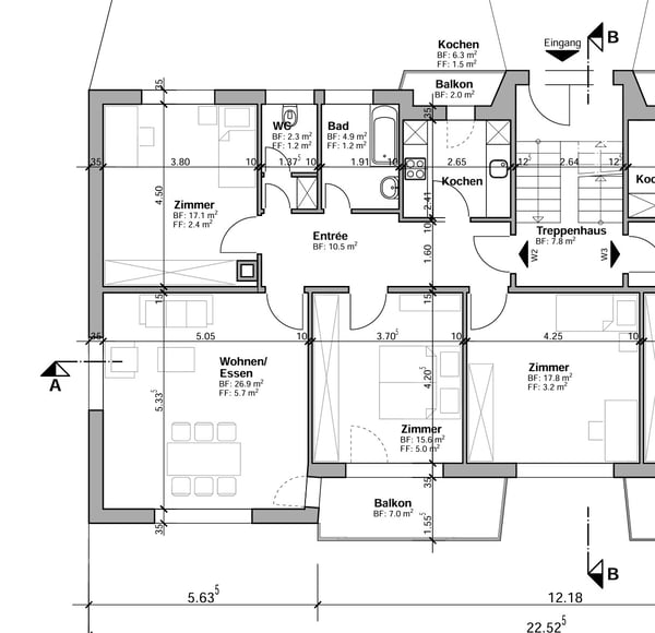 Sanierte 4.5-Zimmer-Wohnungen in Wangen…