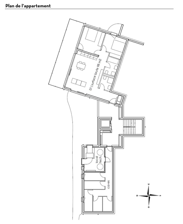 Sion/Salins, charmant appartement de 1.5 pièces de 20m2 avec terrasse et pelouse privative de 64m2 17
