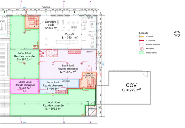 Sion, à louer 1 local de 355.50m2 dans un bâtiment industriel entièrement rénové. 10