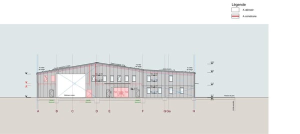 Sion, à louer 2 locaux de stockage au rez et au 1er de 297 m2 chacun, bâtiment industriel rénové 4