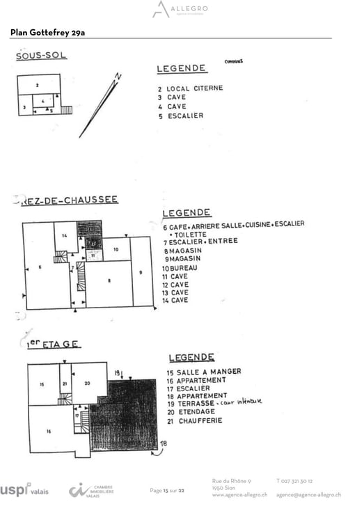 Saxon, lot de 2 immeubles de rendement, 11 appartements, 1 restaurant, 1 commerce, 9 pl. de parc 13