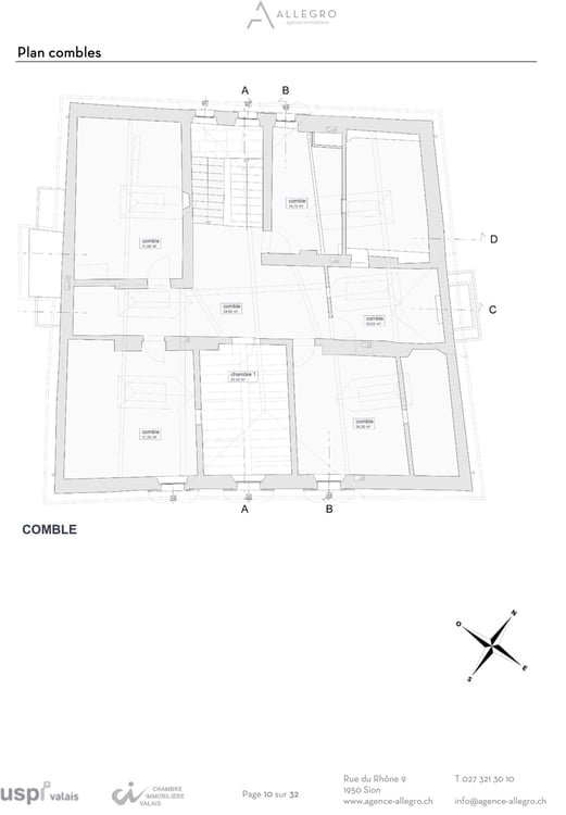 Sion, maison historique au cœur de la vieille ville composé de 5 appartements et 2 bureaux 41
