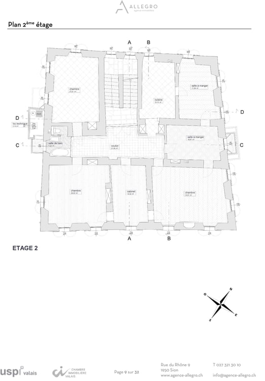 Sion, maison historique au cœur de la vieille ville composé de 5 appartements et 2 bureaux 40