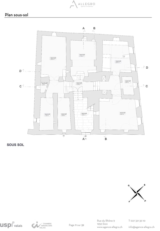 Sion, maison historique au cœur de la vieille ville composé de 5 appartements et 2 bureaux 42