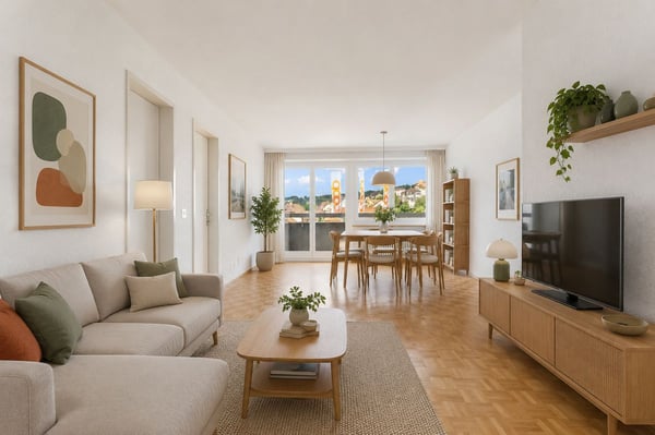 Appartement lumineux de 4.5 pièces au coeur de Tramelan, avec deux balcons et une vue dégagée 1