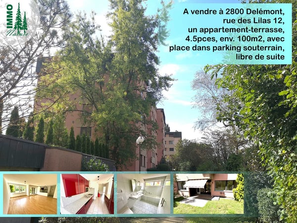 Prix baissé : appartement-terrasse avec cuisine ouverte sur le salon, quartier calme 1