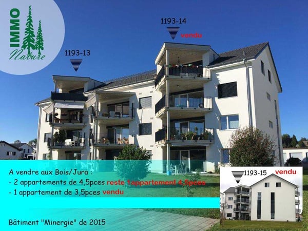 Magnifique appartement de 1.5 pièces aux Bois, y compris deux places de parc dans garage souterrain 1