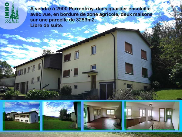 Deux maisons à rénover en partie sur parcelle de 3253m2, avec garage/atelier 1