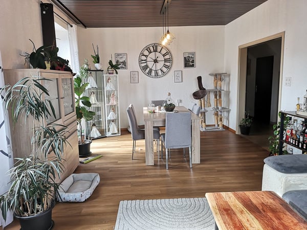 A vendre grande surface polyvalente avec entrepôt, 3 places de parc, 2 appartements 14
