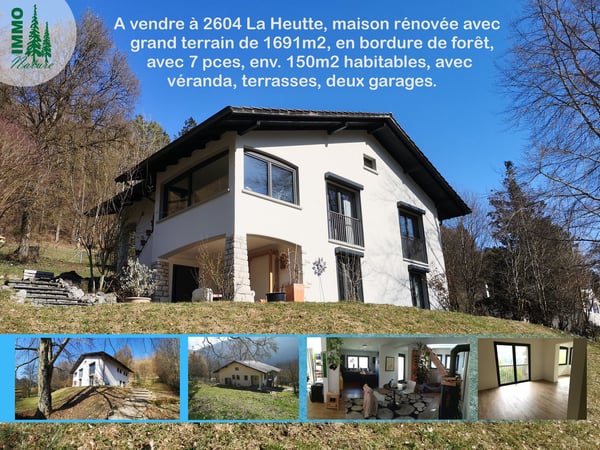 Baisse de prix : maison rénovée avec grand terrain, véranda, 2 terrasses, 2 garages 1