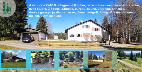 Schöne individuelle Villa mit 7 Zimmern in der Montagne de Moutier (1130m) 1