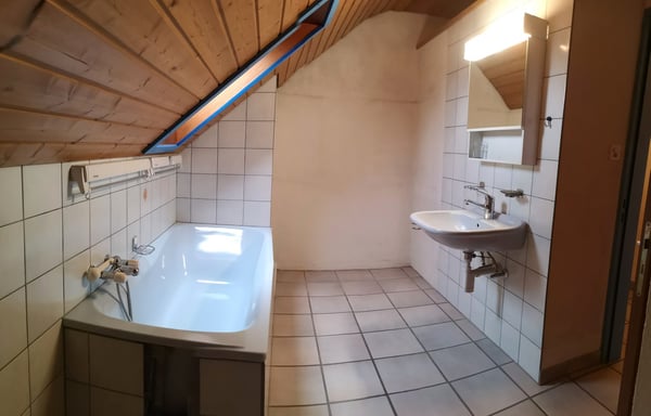 Baisse de prix : grand duplex au centre du village avec garage et atelier, libre de suite 19