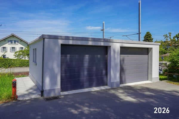 Sanierte Doppelgarage Vis-à-Vis Bahnhof Schüpfen 1