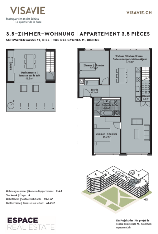 Moderne Wohnung mit Dachterrasse und Weitblick 8
