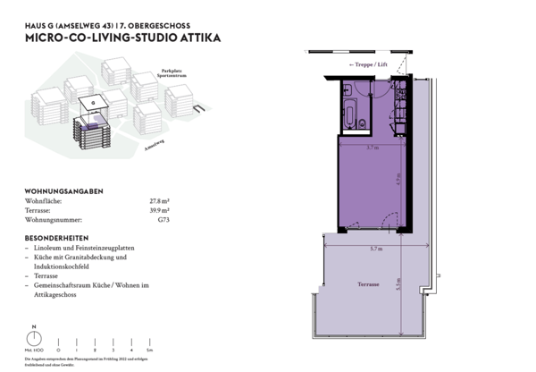 Modernes Attika-Studio mit grosser Terrasse und Alpenblick 10