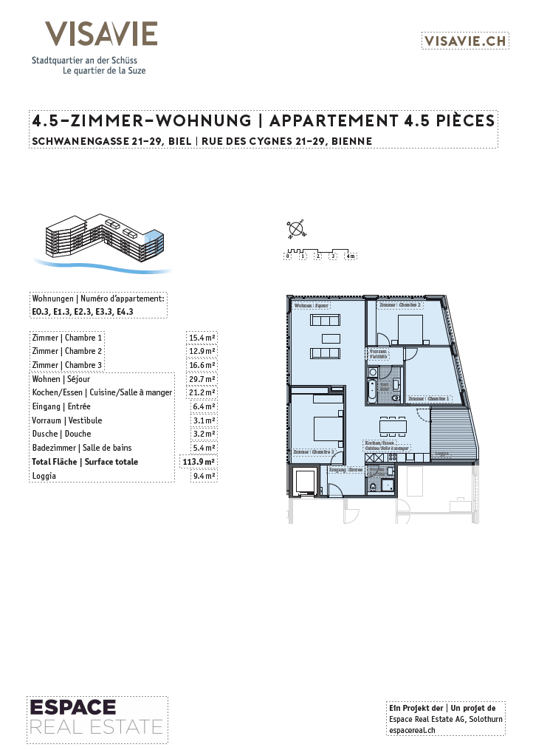 Komfortable und stilvolle Wohnung im Herzen von Biel 10