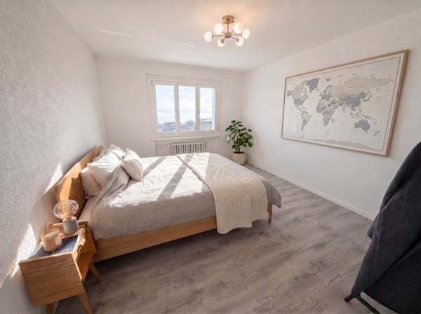 Appartement 3.5 pièces rénové, vue lac, quartier très calme 3