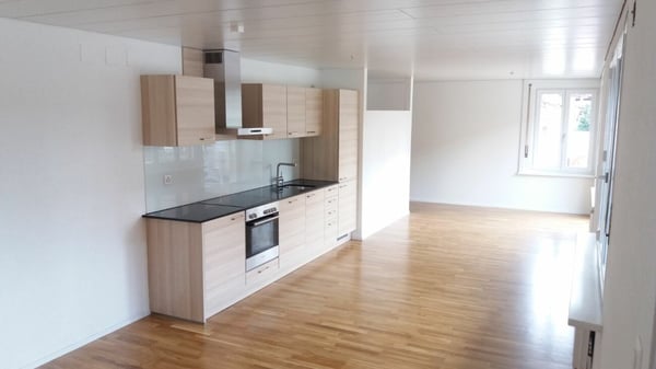 Im schönen und freundlichen Ort Diessbach bei Büren (nähe Lyss) haben wir ab sofort folgende Wohnung zu vermieten: 55m2 grosse Loftstil, 2.5 Zimmer Erdgeschosswohnung mit Garten