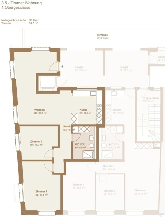 Moderne 3.5-Zimmer-Wohnung an zentraler Lage in Rüti 7