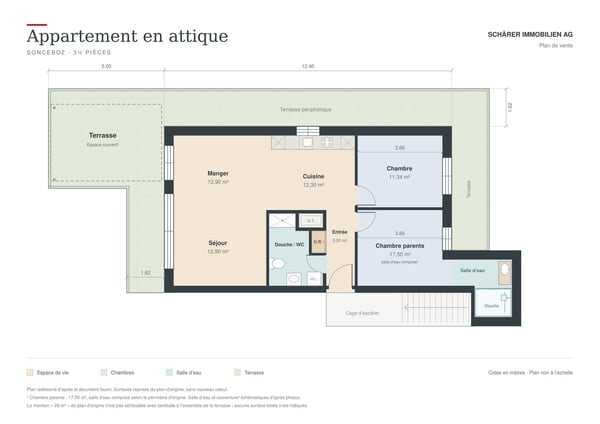 Attique 4.5 pièces, terrasse 29 m², vue Jura | 4.5-Zi.-Attika mit Terrasse 16