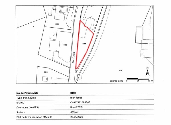 Parcelles en zone village de 2'643 m2 avec potentiel de valorisation 3