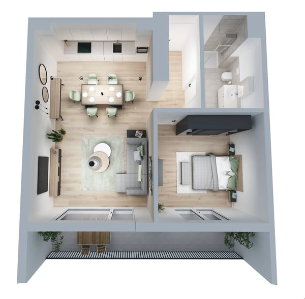2.5 Zimmer 2 OG Wohnung mit 25 m Loggia 9