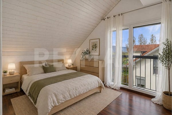 Duplex dernier étage | Plafond cathédral, vue 180 Alpes & campagne Région Rolle/Nyon 5