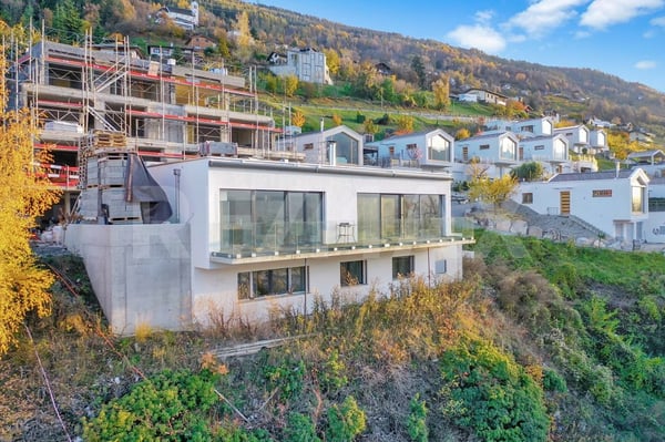 Villa neuve 2025 | Duplex 4.5p 151m² terrasse vitrée | Vue vallée du Rhône  Hauteurs de Sion