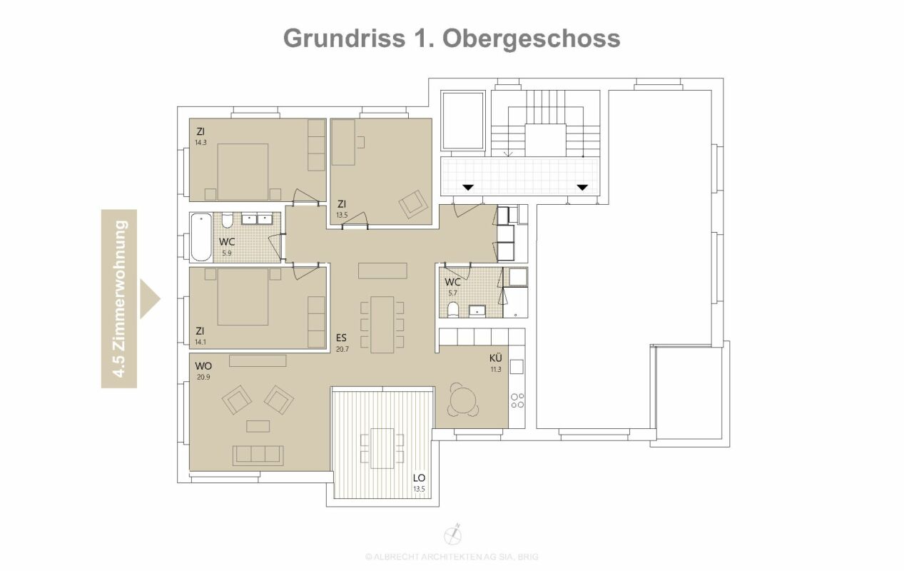Progetto di costruzione Orttoli - appartamento 4,5 locali, 1° piano - disponibile dall'inizio del 2027