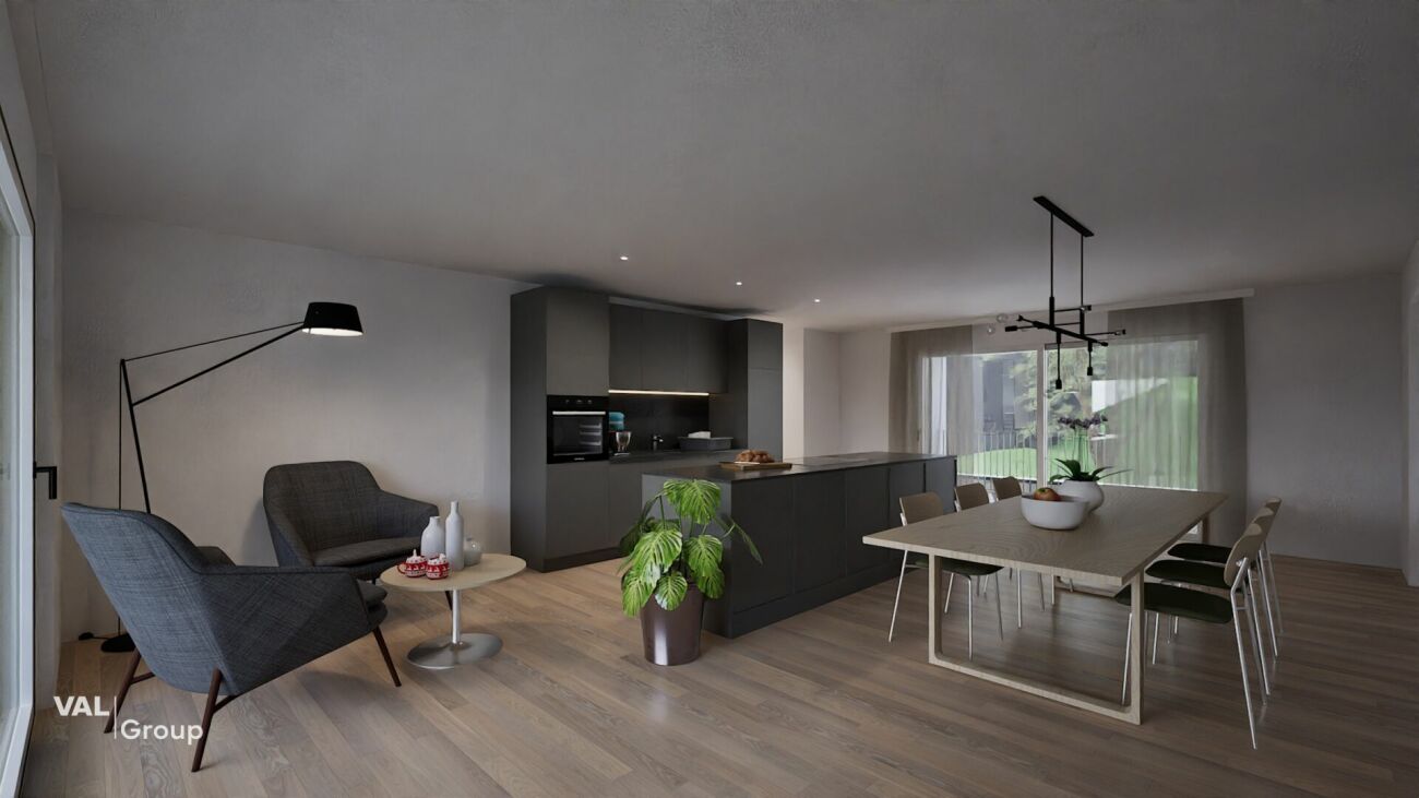 Confort de vie familial avec deux terrasses
