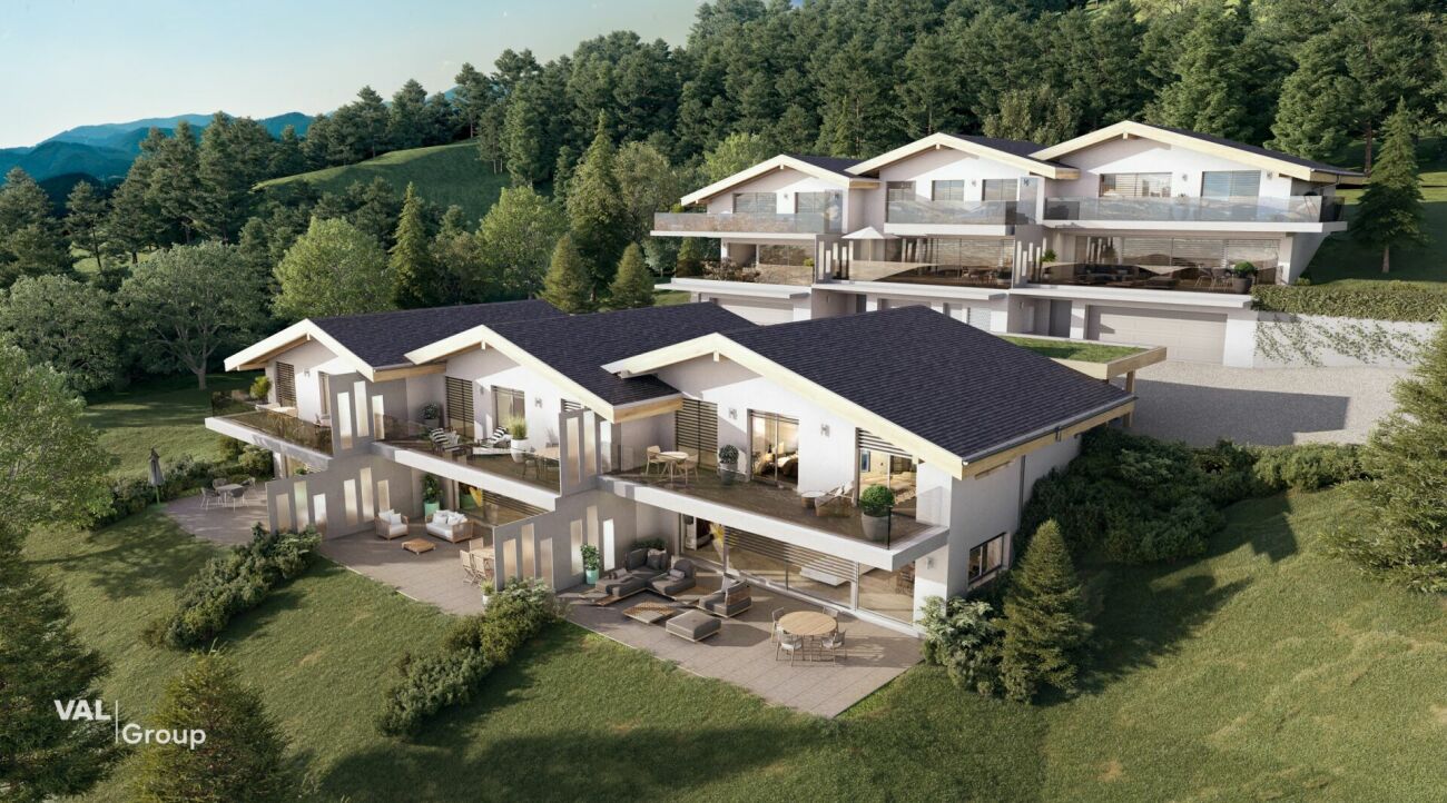 Villa contemporaine avec vue panoramique sur la plaine du Rhône