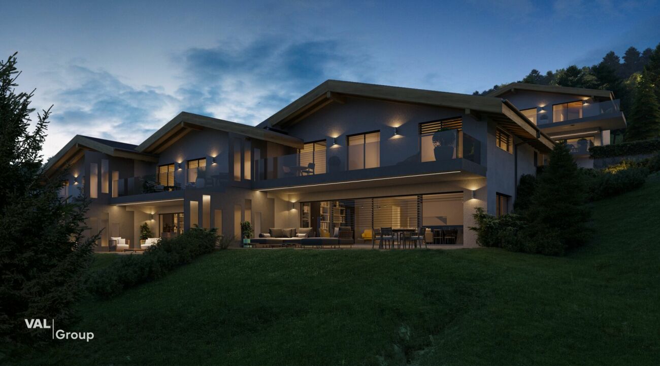 Villa contemporaine avec vue panoramique sur la plaine du Rhône