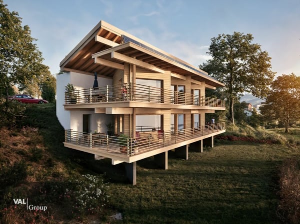 Lumière, cadre paisible et vue imprenable pour ce projet Minergie-P 1