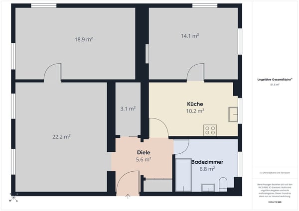 Renovierte 3.5-Zimmer-Altbauwohnung an der Sankt Jakob-Strasse 12