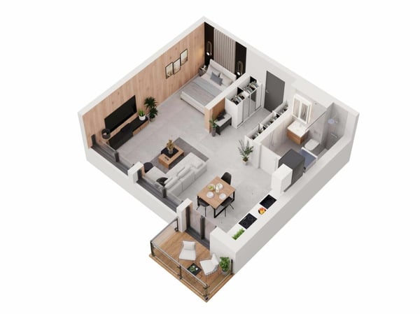 Moderne 2.5-Zimmer-Wohnung in neuwertigem Mehrfamilienhaus in Gampel 2