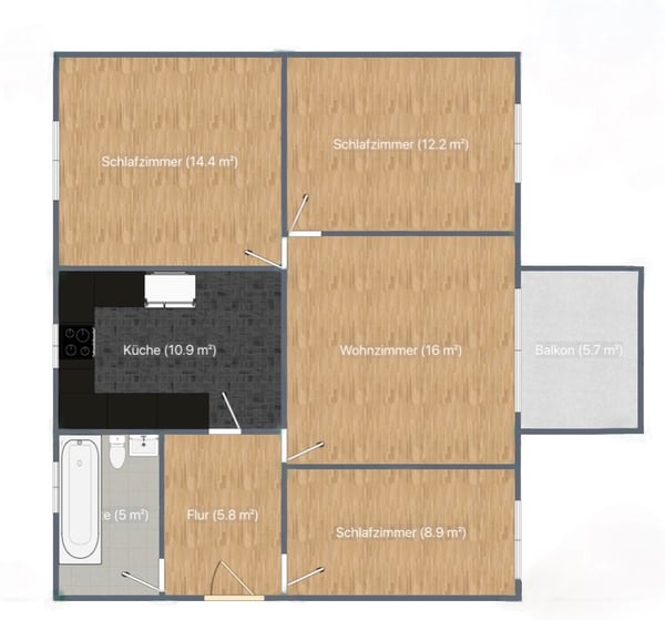 Familienfreundliche 4-Zimmer-Wohnung mit Balkon in St. Gallen 10