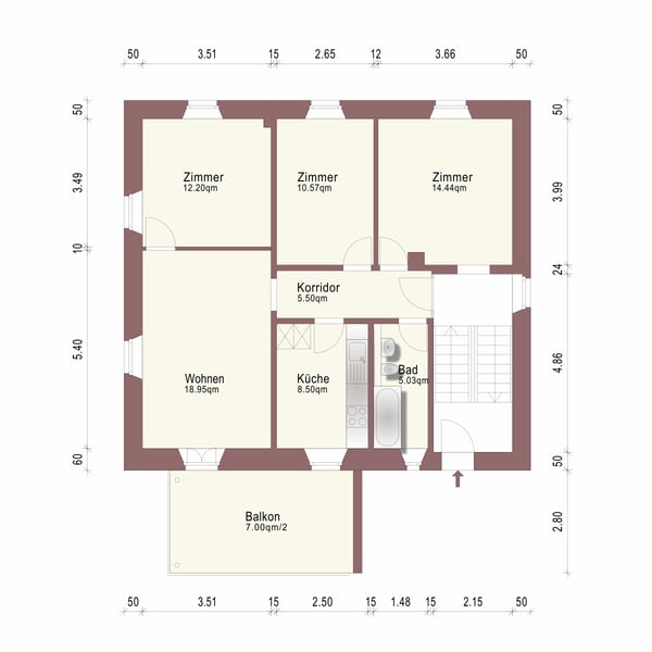 schöne 4 Zimmerwohnung 2