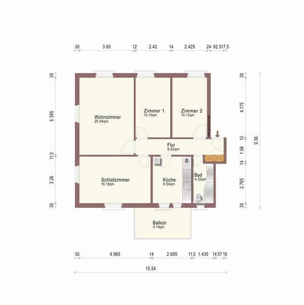 schöne 4 Zimmerwohnung 2