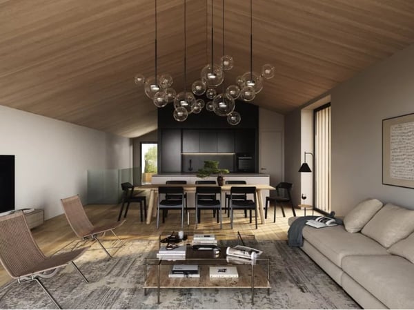 Chalet mitoyen de standing de 1.5 pièces avec vue panoramique et jardin 3