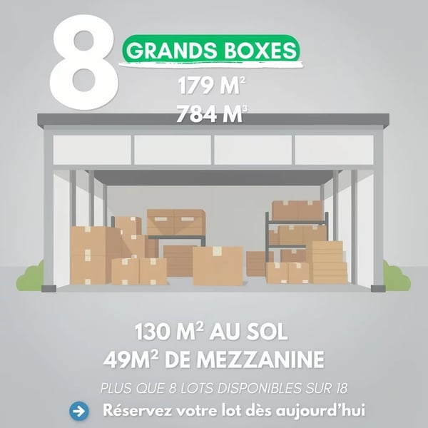 À louer ? Boxes de stockage modulables avec mezzanine | Saxon ? Accès direct A9 4