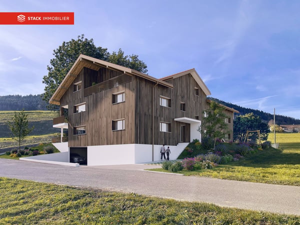 Appartement de 3.5 pièces neuf avec grand balcon – Vue dégagée au cœur du Gibloux 1