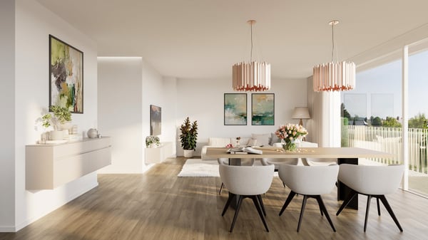 Lichtdurchflutete 1-Zimmer-Wohnung mit Terrasse und Westausrichtung mit Weitblick 3