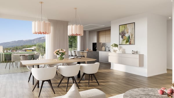 Lichtdurchflutete 1-Zimmer-Wohnung mit Terrasse und Westausrichtung mit Weitblick 1