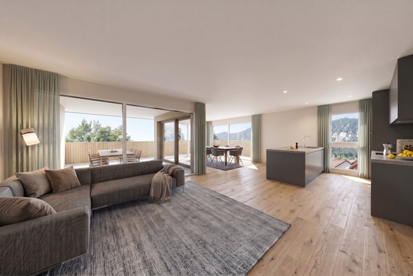 4.5-Zimmer-Gartenwohnung mit 121 m² und grosszügigem gedecktem Sitzplatz 4