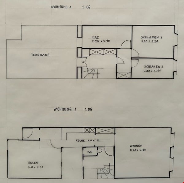 4.5 bzw. 4.5 Zimmer-Maisonette-Wohnung mit grosser Gemeinschaftsterrasse 14
