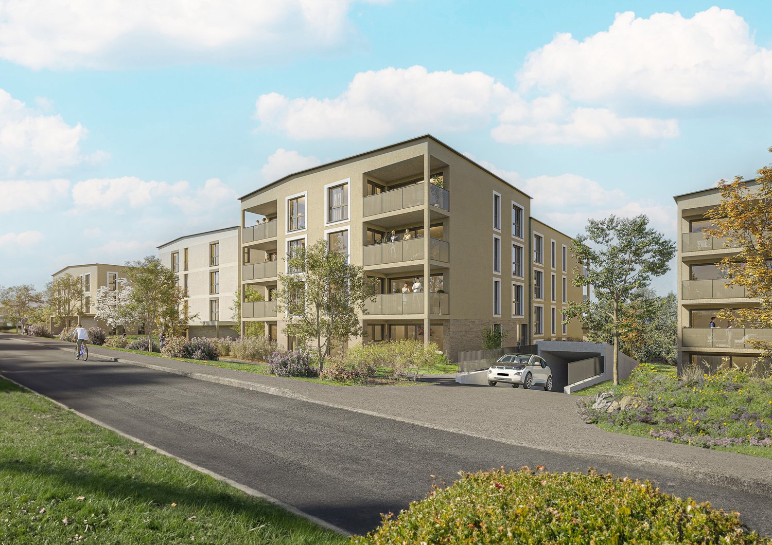 Immobilie in Courgevaux - Tolle 2.5-Zimmerwohnung im Erdgeschoss & privater Garten - Bild 0
